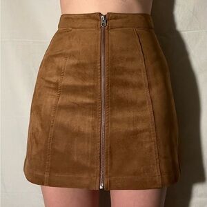 Wilfred Dark Camel Mini Skirt